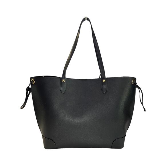 Michael Kors Jet Set Travel Black Saffiano Leather Tote Bag With Pouch - Picture 7 of 14